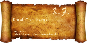 Kanász Fanni névjegykártya